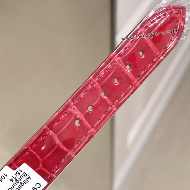 蕭邦情人限量版-躍動的心石英鱷魚皮女士腕表 蕭邦快樂鑽系列女表  gjs2238